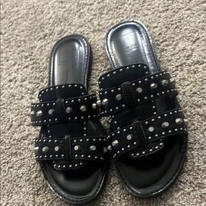 Dolce Vita Black Studded Flats